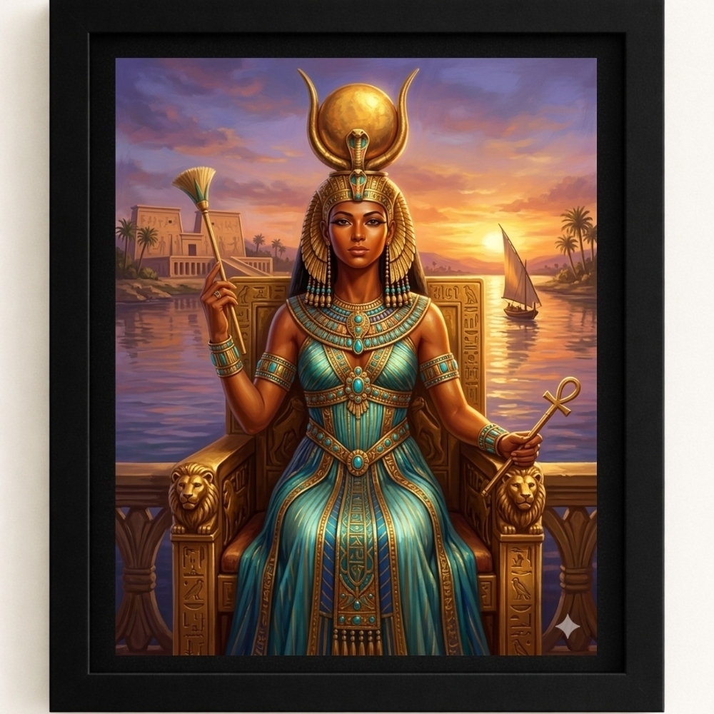 Egyptian Pharaoh Hatshepsut Portrait in A Frame 8x10
